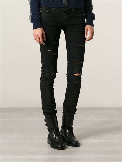 ysl jeans women's|saint laurent distressed jeans.